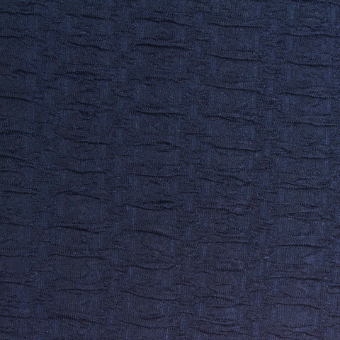 Navy Textured Crepe, Polyester
