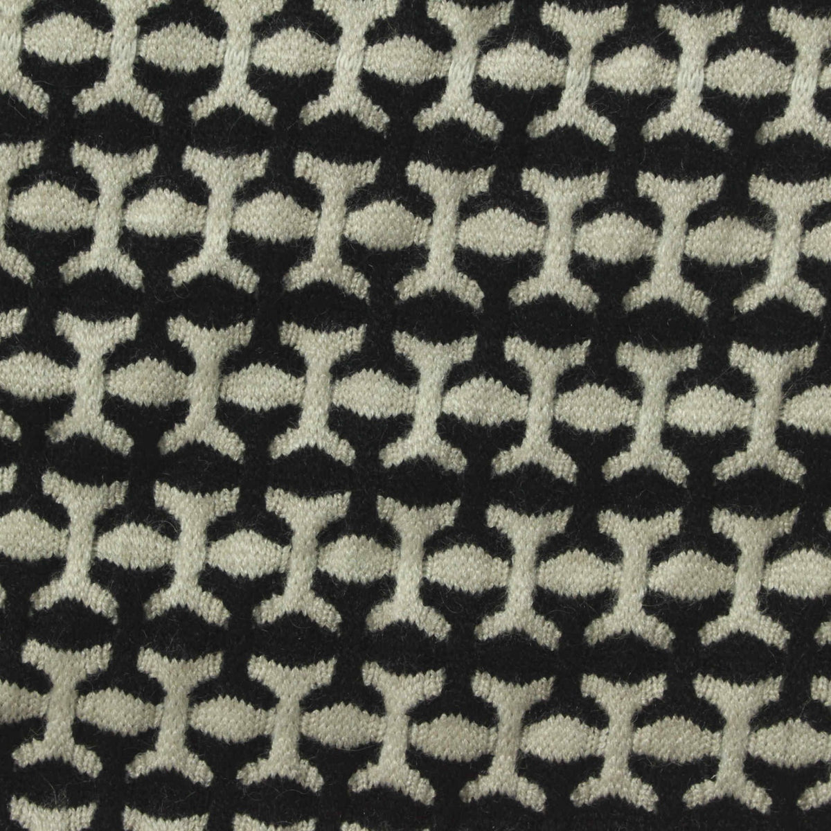 Beige Geometric Jersey Knit, Poly-Viscose