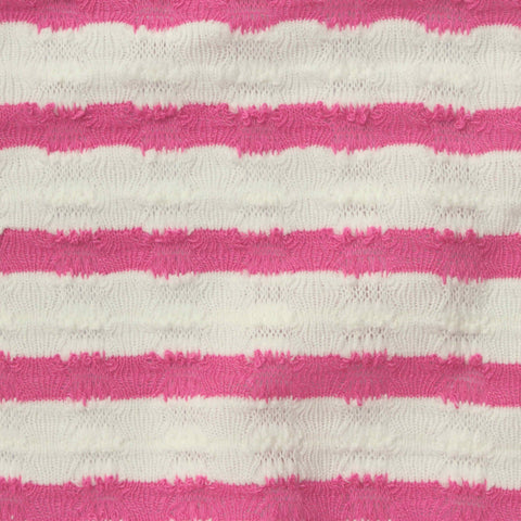 Pink Horizontal-Stripe Jersey Knit, Polyester