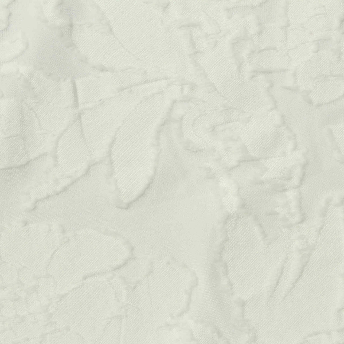 White Floral Jacquard, Polyester