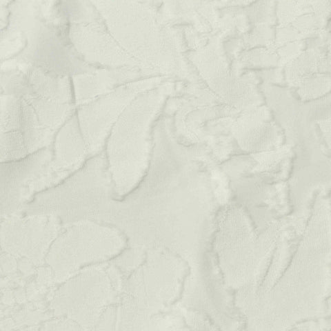 White Floral Jacquard, Polyester