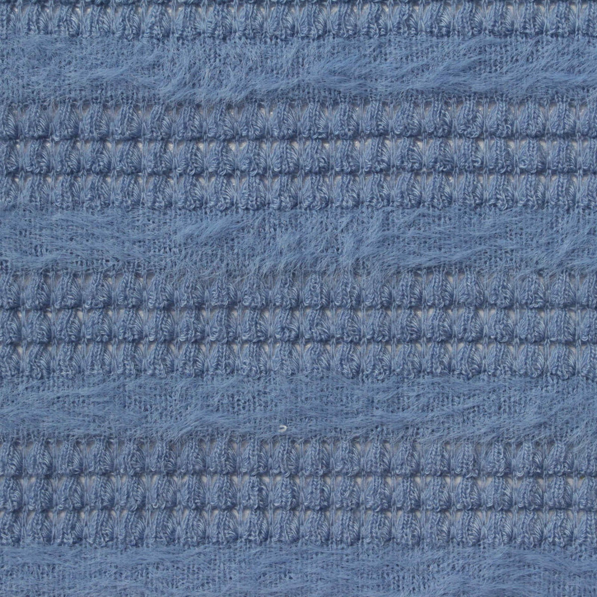 Blue Horizontal-Stripe Jersey Knit, Polyester