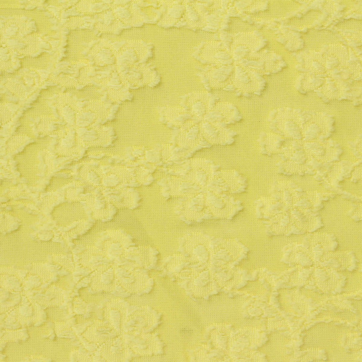 Light Yellow Floral Jacquard, Polyester