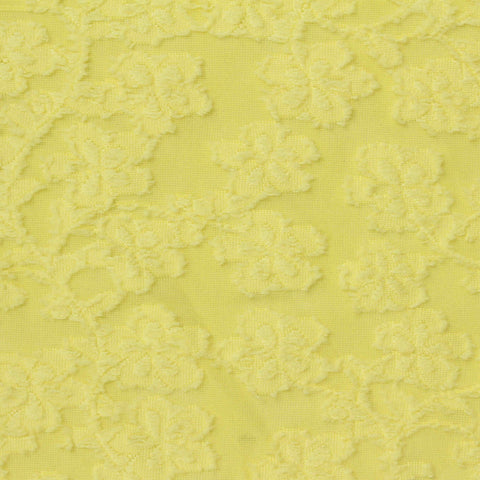 Light Yellow Floral Jacquard, Polyester