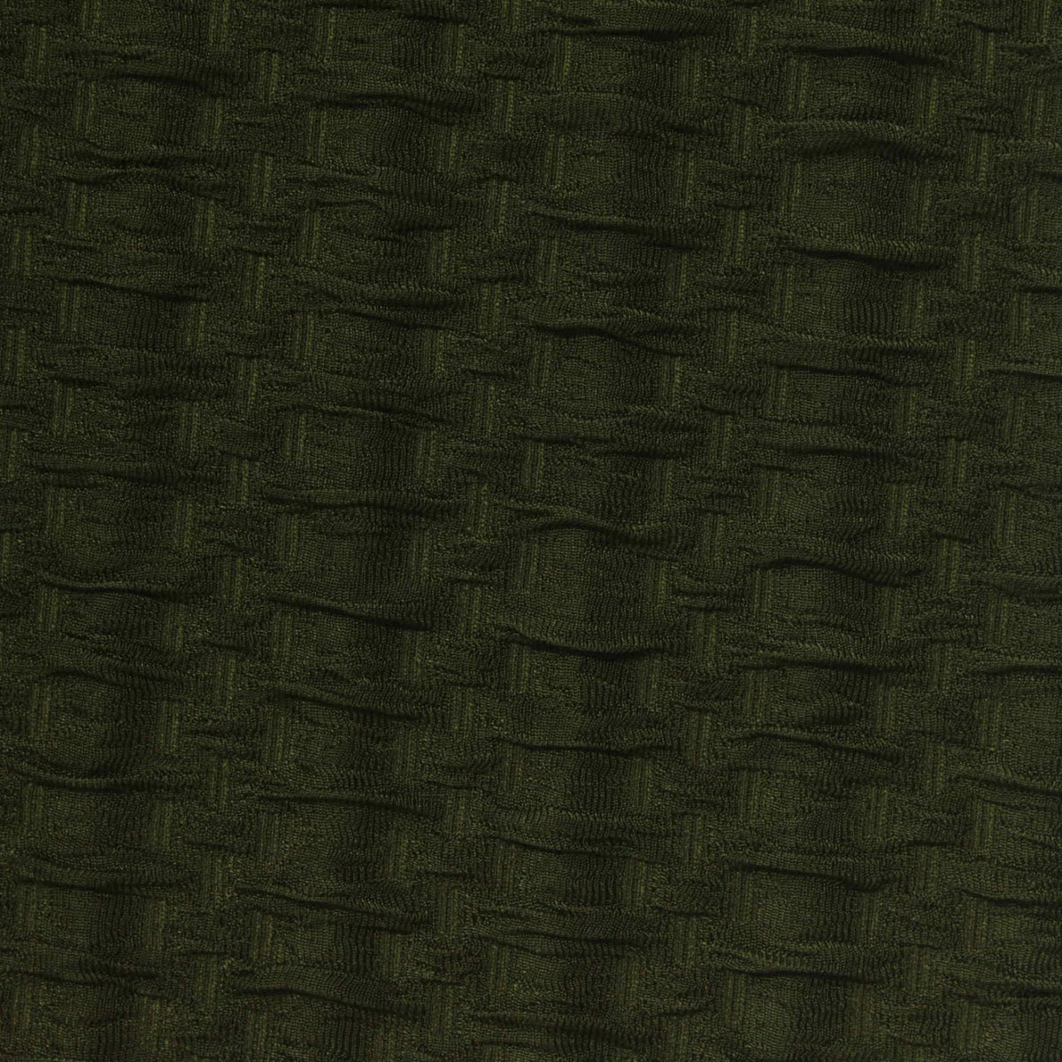 Dark Green Textured Crepe, Polyester