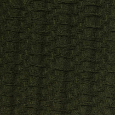 Dark Green Textured Crepe, Polyester