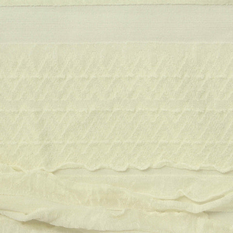White Geometric-Band Jersey Knit, Polyester