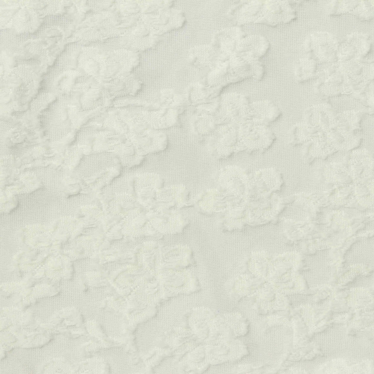 White Floral Jacquard, Polyester