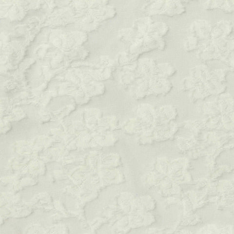 White Floral Jacquard, Polyester