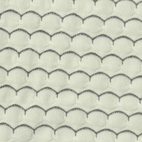 White Textured Jersey Knit, Poly-Viscose