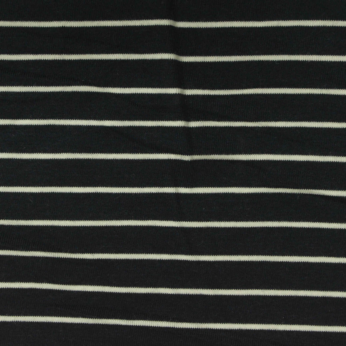 Off-White Horizontal-Stripe Jersey Knit, Modal-Cotton