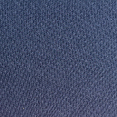 Cotton Polyester Stretch Piqué Knit Fabric, 210 gsm, 175 cm — Navy