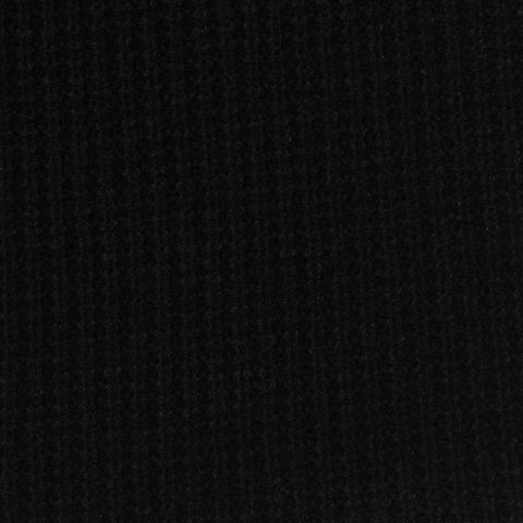 Black Textured Rib Knit, Viscose-Poly