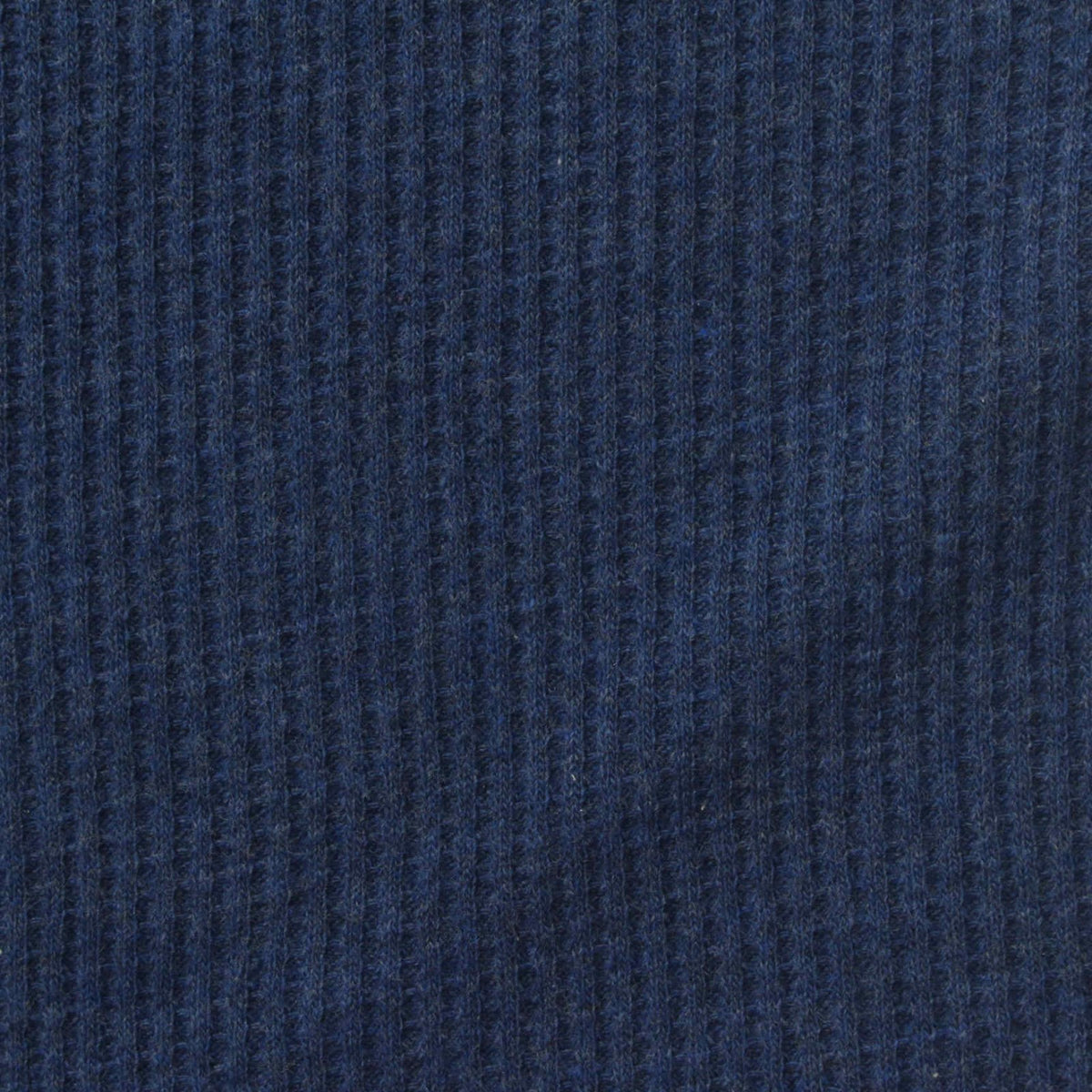 Navy Textured Waffle Knit, Cotton-Poly