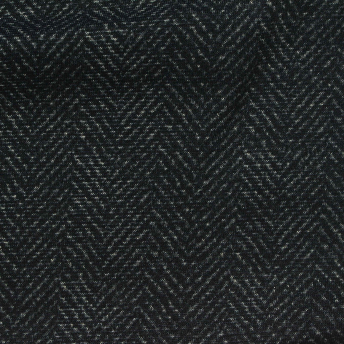 Black Herringbone Ponte Knit, Poly-Viscose