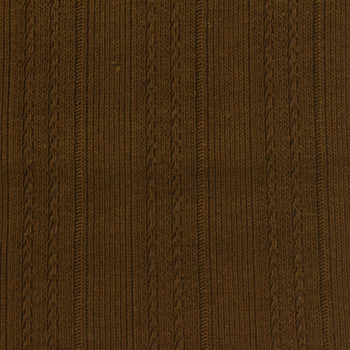 Brown Ribbed Chunky Knit, Poly-Cotton