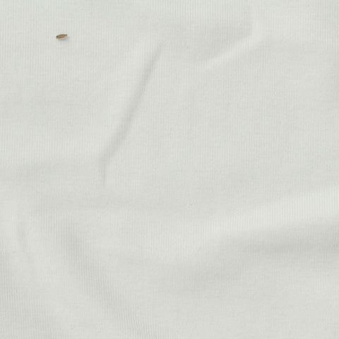 White Ribbed Rib Knit, Poly-Cotton