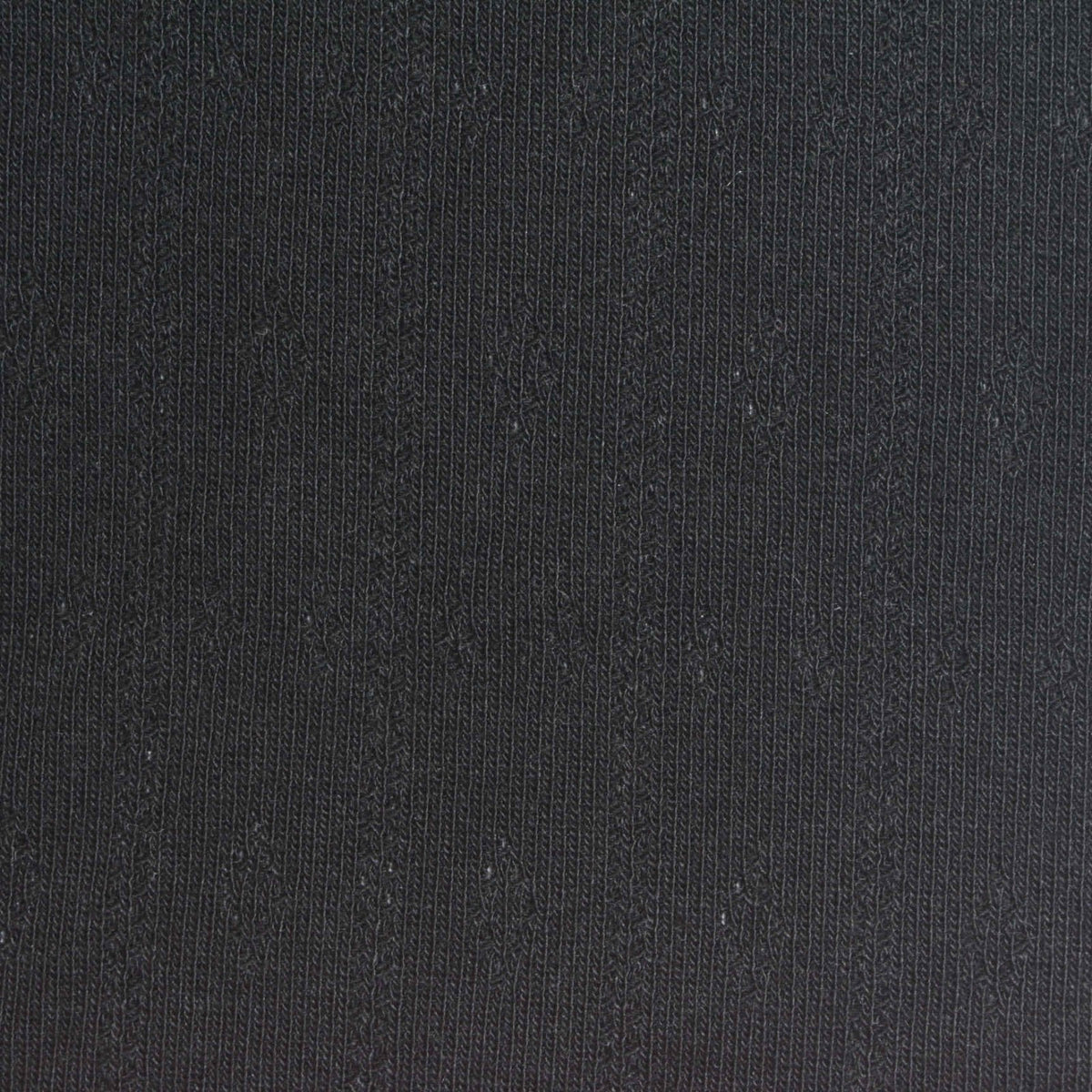 Black Ribbed Pointelle Knit, Poly-Viscose
