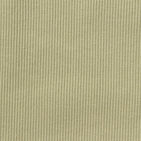 Pale Sage Ribbed Rib Knit, Cotton-Poly
