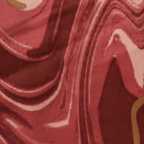 Red Abstract-Swirl Knit, Polyester