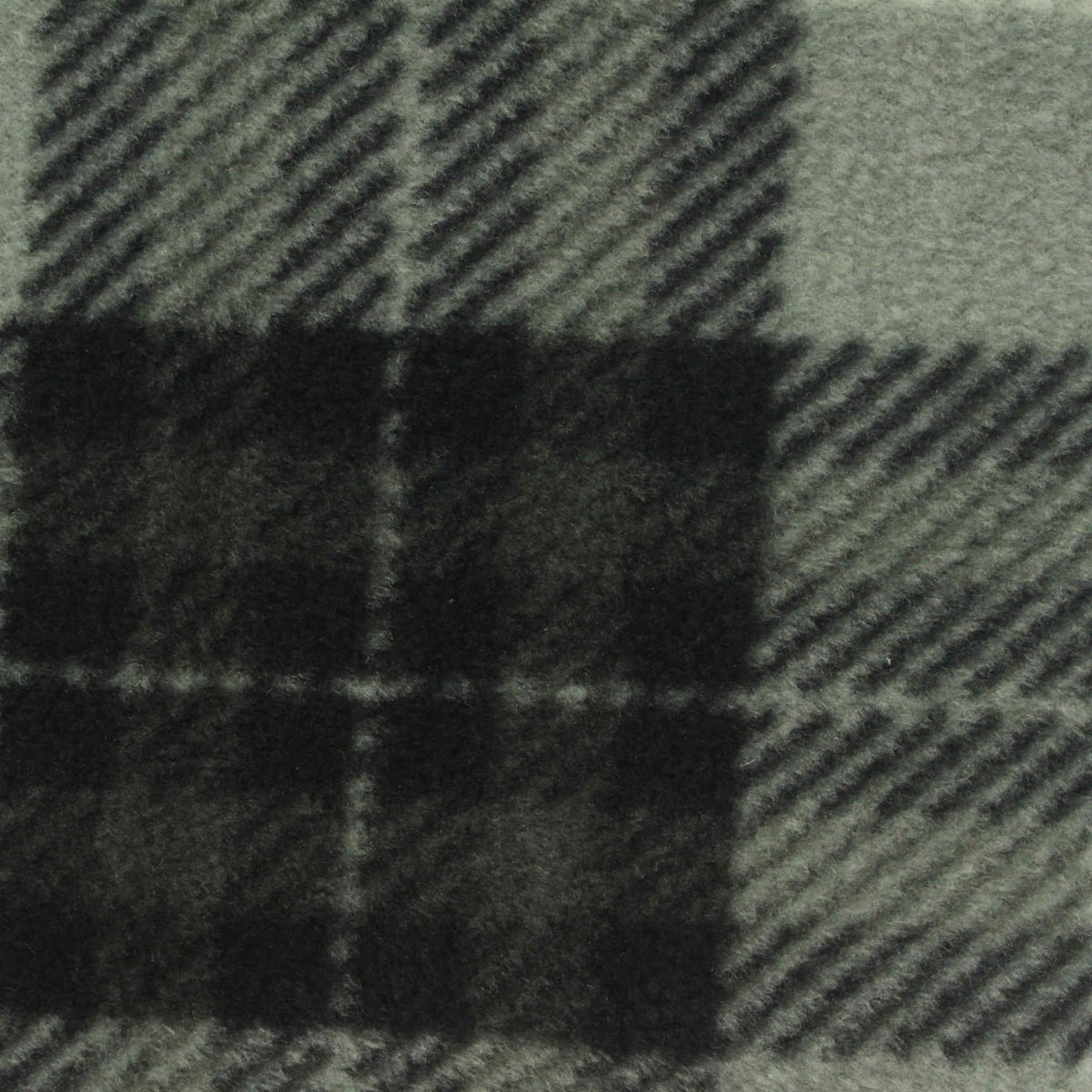 Black Plaid Fleece, Polyester