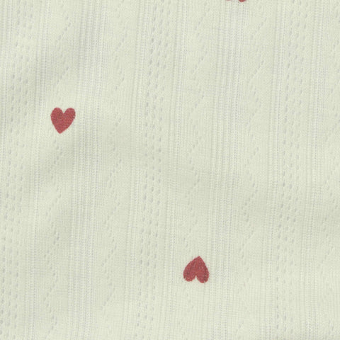 Red Hearts Pointelle Knit, Poly-Viscose