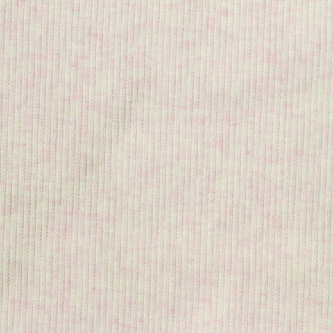 Pale Pink Marl Rib Knit, Poly-Cotton