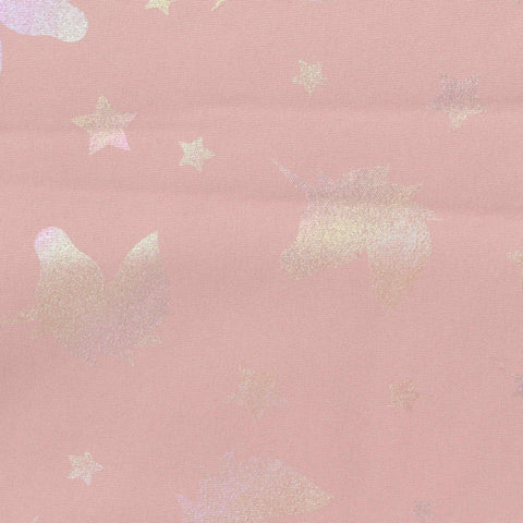 Pink Iridescent-Unicorn Fleece, Polyester