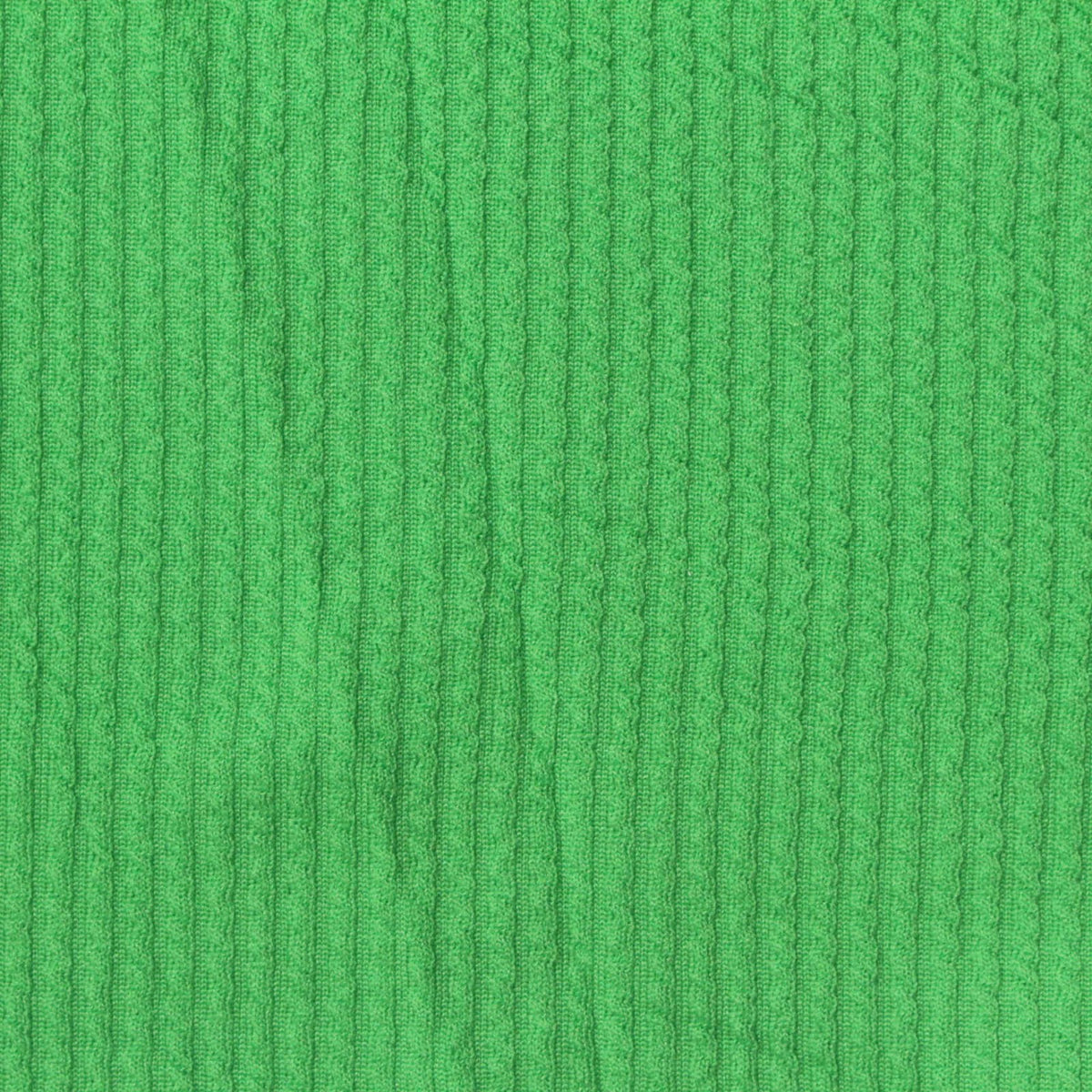 Bright Green Ribbed Rib Knit, Polyester