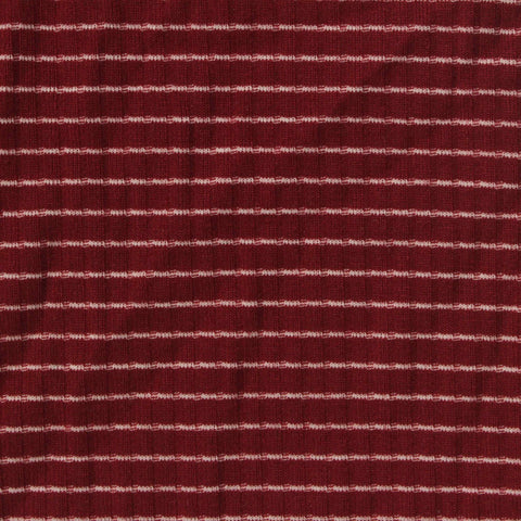 White Horizontal-Stripe Rib Knit, Polyester