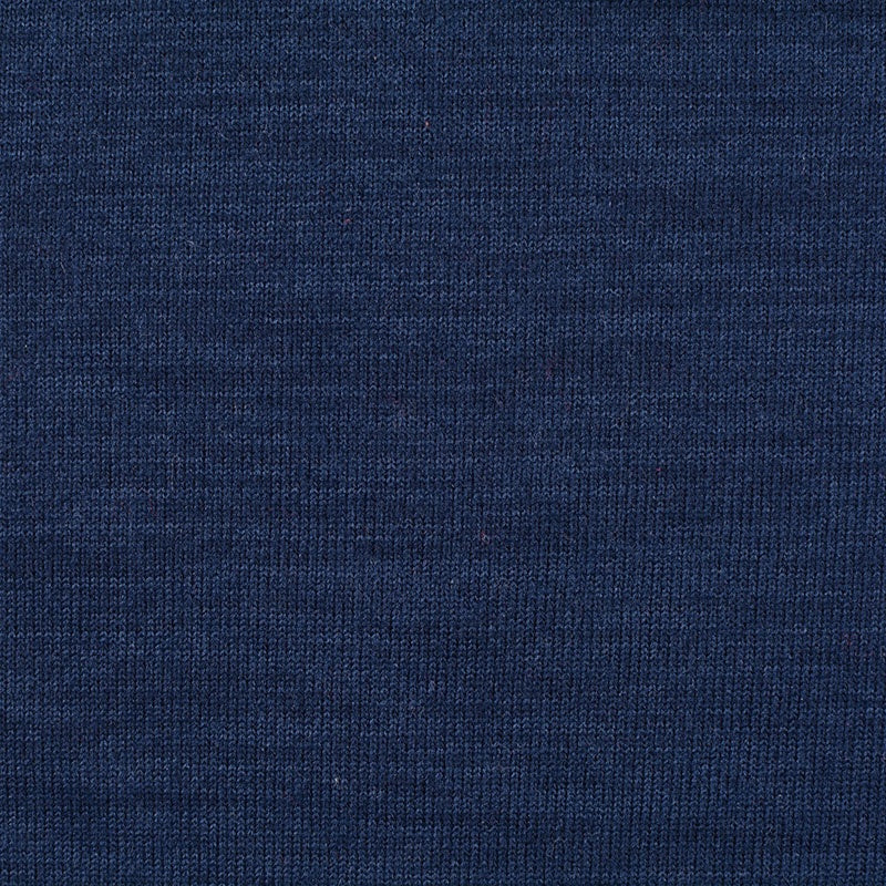 Brushed Polyester Stretch Chunky Knit Fabric, 230 gsm — Navy, ref EF-2869