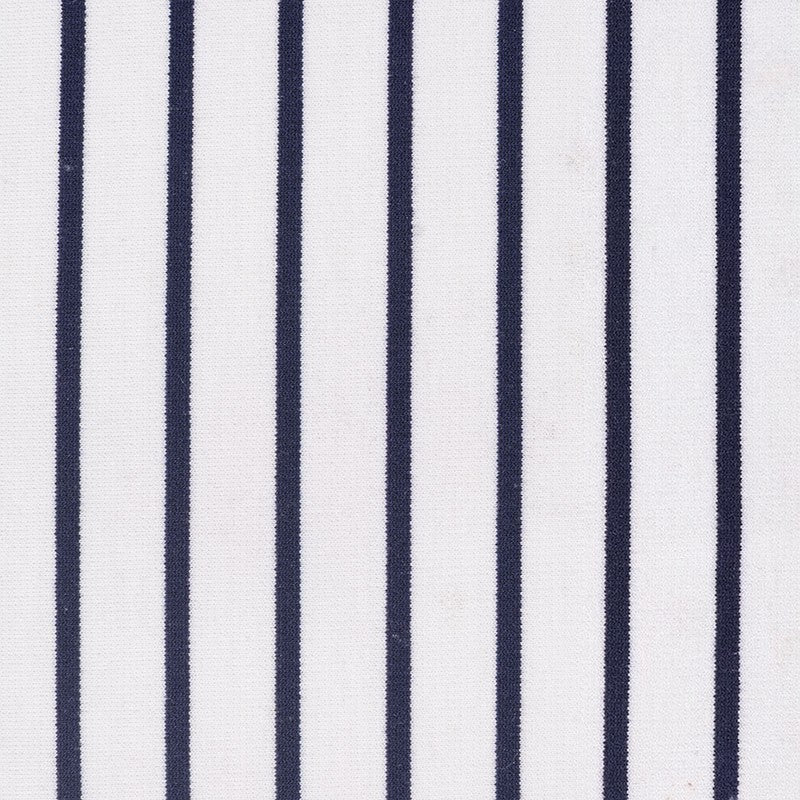 Navy Vertical-Stripe Ponte Knit, Poly-Viscose
