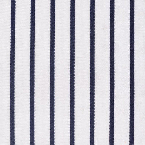 Navy Vertical-Stripe Ponte Knit, Poly-Viscose