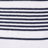 Navy Horizontal-Stripe Jersey Knit, Linen-Cotton