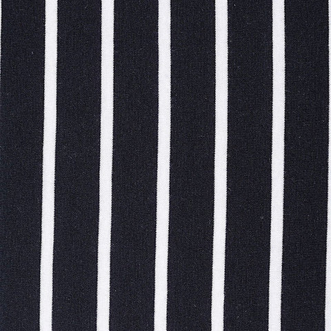 Black Vertical-Stripe Jersey Knit, Cotton-Modal