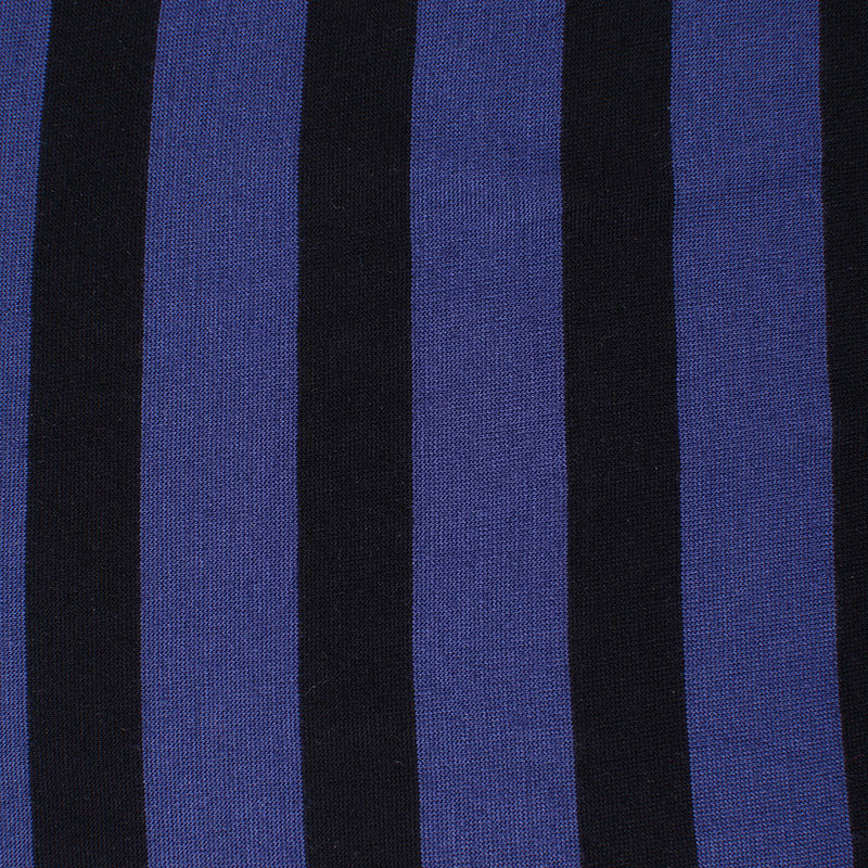 Black Stripes Jersey Knit, Viscose, 140 gsm