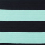 Black Horizontal-Stripe Jersey Knit, Viscose