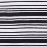 Black Horizontal-Stripe Jersey Knit, Poly-Viscose