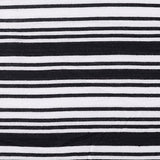 Black Horizontal-Stripe Jersey Knit, Poly-Viscose — texture