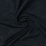 Dark Blue Heather Rib Knit, Poly-Viscose — photo 3