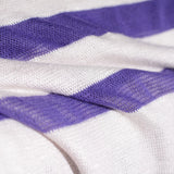 Purple Horizontal-Stripe Chunky Knit, Poly-Viscose — photo 3