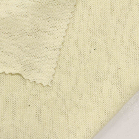 Light Yellow Marl Chunky Knit, Cotton-Poly, 219 gsm