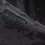 Black Tone-on-Tone Floral Jacquard, Polyester — photo 3