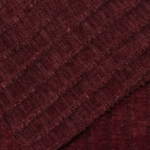 Burgundy Diamond Rib Knit, Polyester