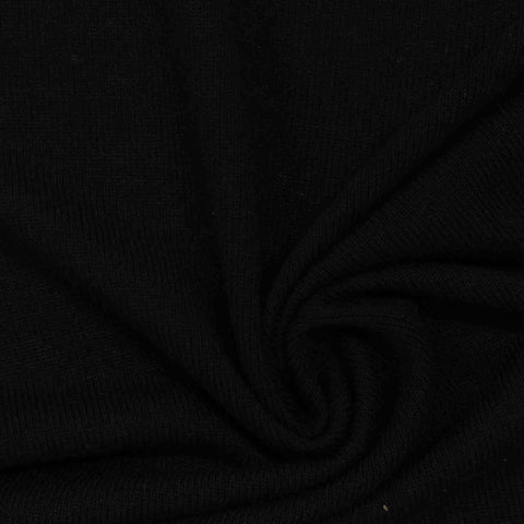 Black Brushed Jersey Knit, Polyester