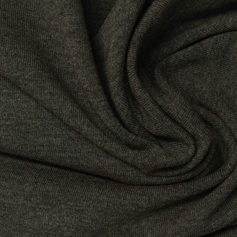 Dark Grey-Green Marl French Terry, Poly-Viscose