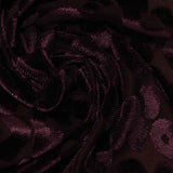 Dark Burgundy Leopard Velvet, Poly-Nylon — photo 3