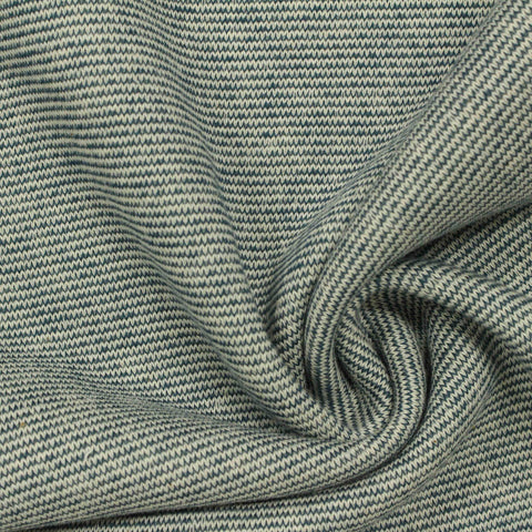 Dark Blue Marl French Terry, Cotton-Poly, 370 gsm