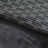 Black Geometric Jacquard, Poly-Viscose — photo 3