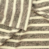 Cream Horizontal-Stripe Knit, Poly-Viscose — photo 3